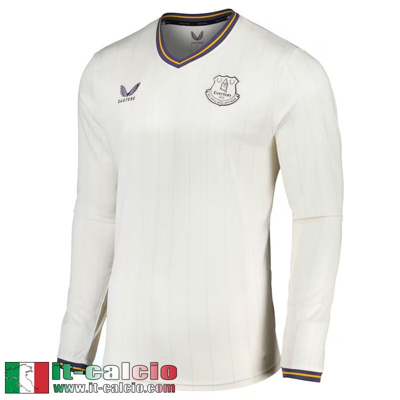 Maglia Calcio Everton Terza Uomo Manga Larga 2024 2025