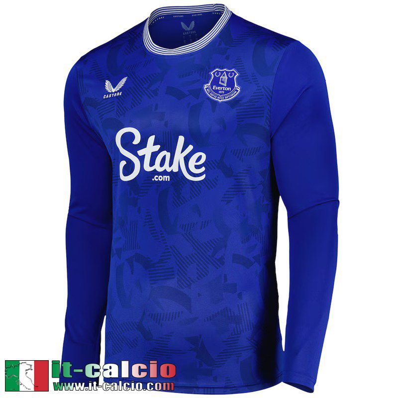 Maglia Calcio Everton Prima Uomo Manga Larga 2024 2025