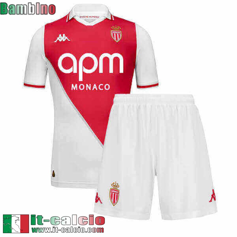 Maglia Calcio AS Monaco Prima Bambini 2024 2025