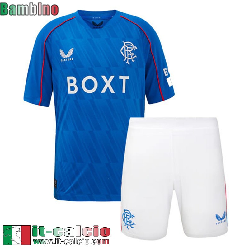 Maglia Calcio Rangers Prima Bambini 2024 2025