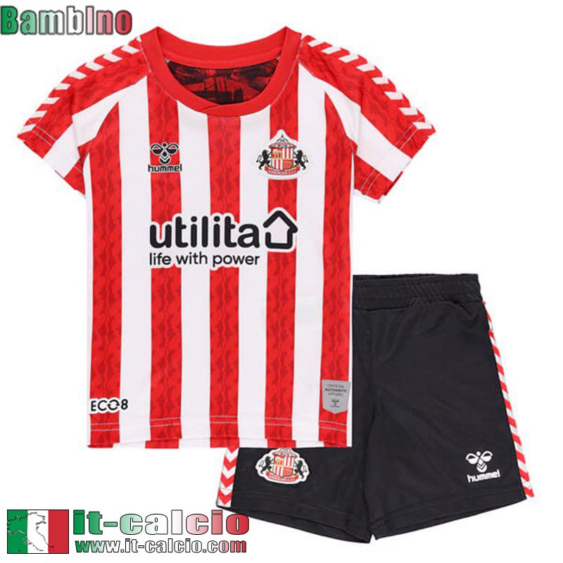 Maglia Calcio Sunderland Prima Bambini 2024 2025