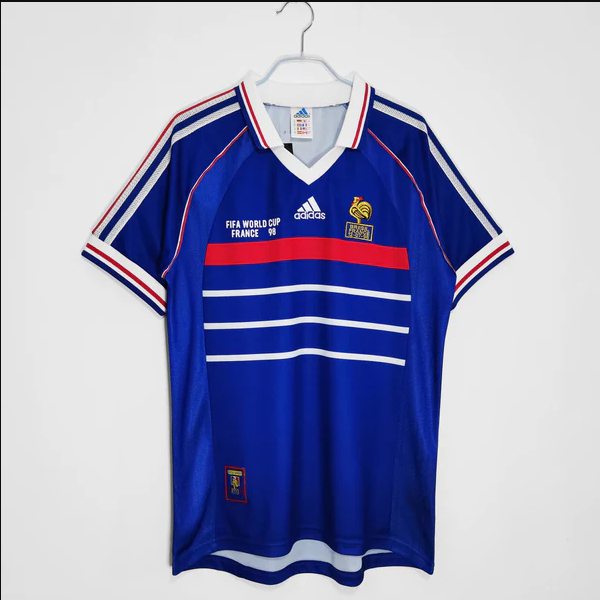 Francia Retro Maglia Calcio Prima Uomo 1998 FD410