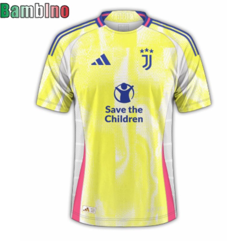 Maglia Calcio Juventus Seconda Save the Children Bambini 2024 2025