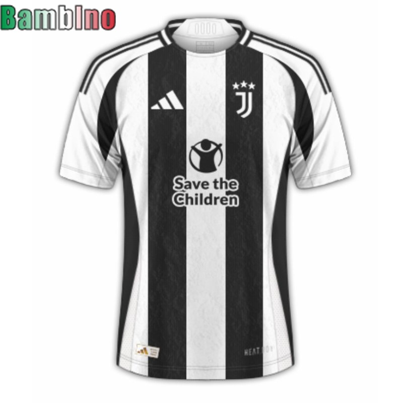 Maglia Calcio Juventus Prima Save the Children Bambini 2024 2025