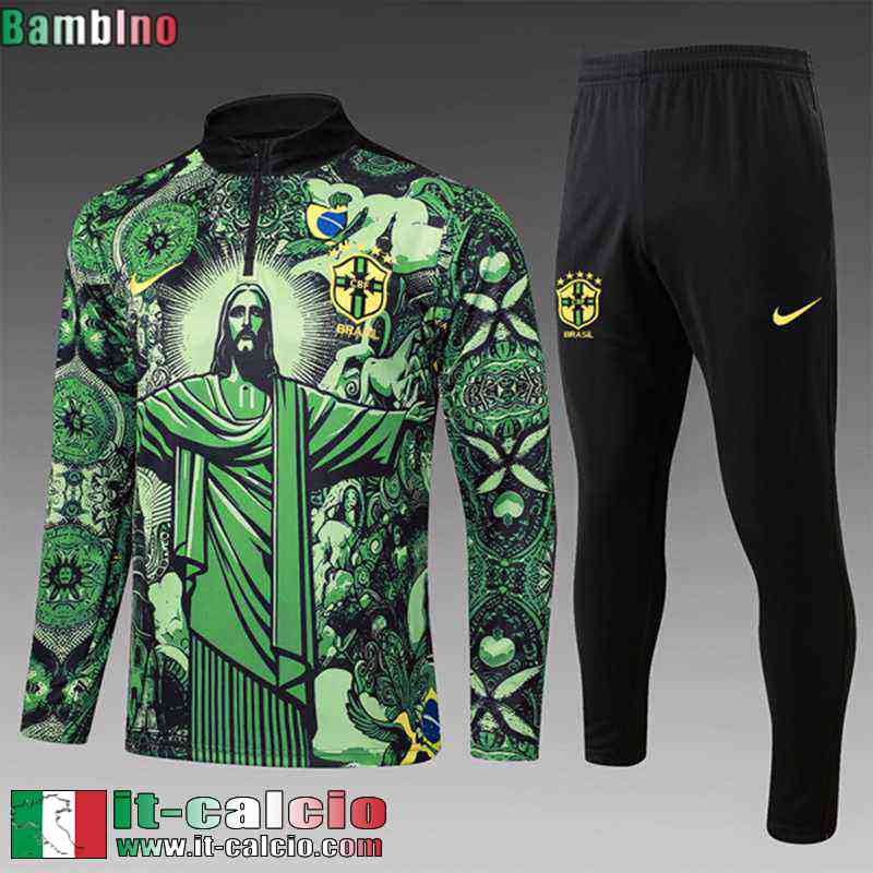 KIT: Tute Calcio Brasile Bambini 2024 2025 C579