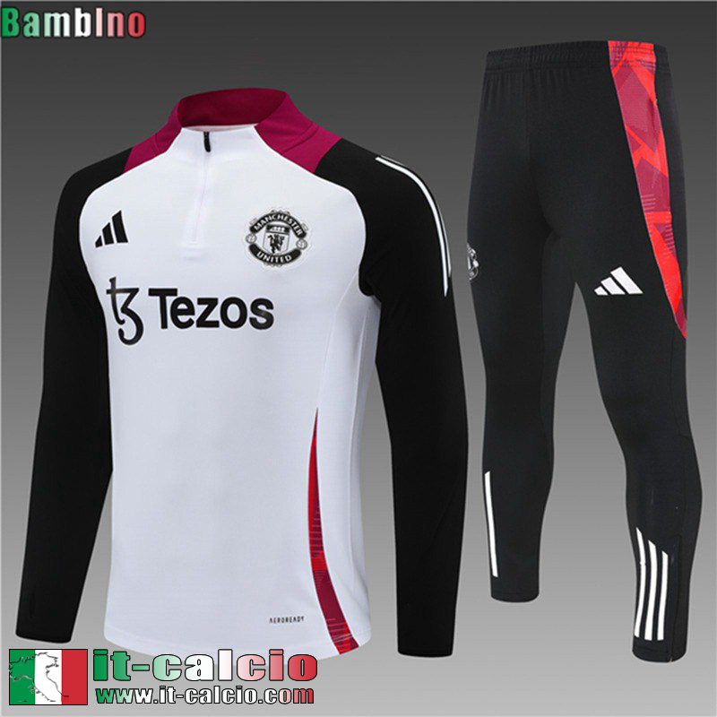 KIT: Tute Calcio Manchester United Bambini 2024 2025 C597