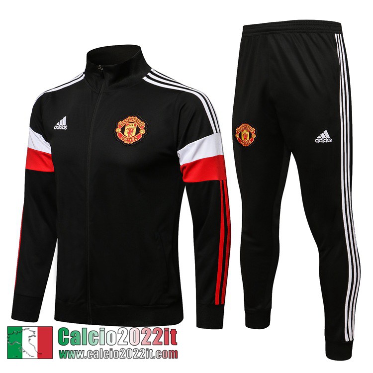 Manchester United Full-Zip Giacca Nero Uomo 2021 2022 JK158