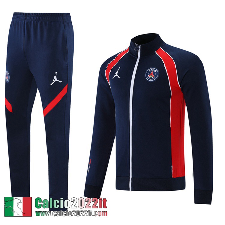 PSG Full-Zip Giacca Blu scuro-rosso Uomo 2021 2022 JK167