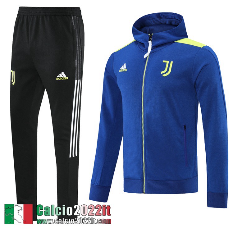 Juventus Cappuccio Hoodie Giacca blu navy Uomo 2021 2022 JK177