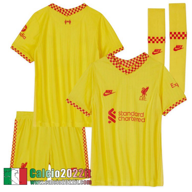 Terza Liverpool Maglia Calcio Bambino 2021 2022