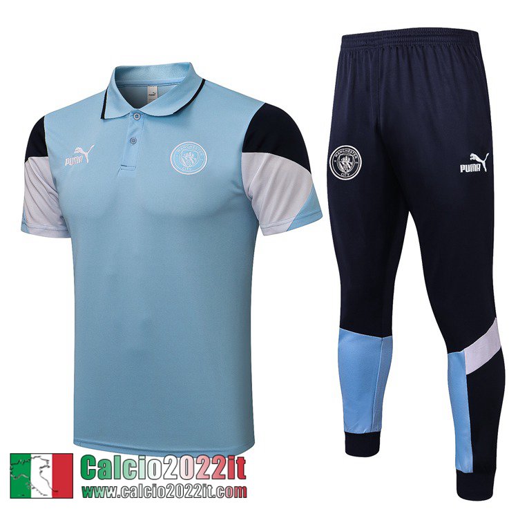 Manchester City Polo cielo blu Uomo 2021 2022 PL157