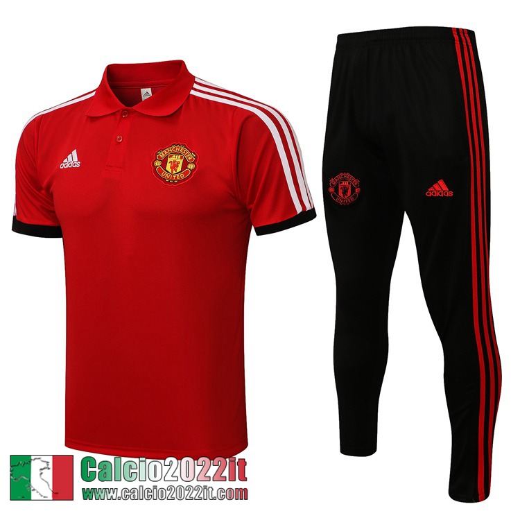 Manchester United Polo rosso Uomo 2021 2022 PL162