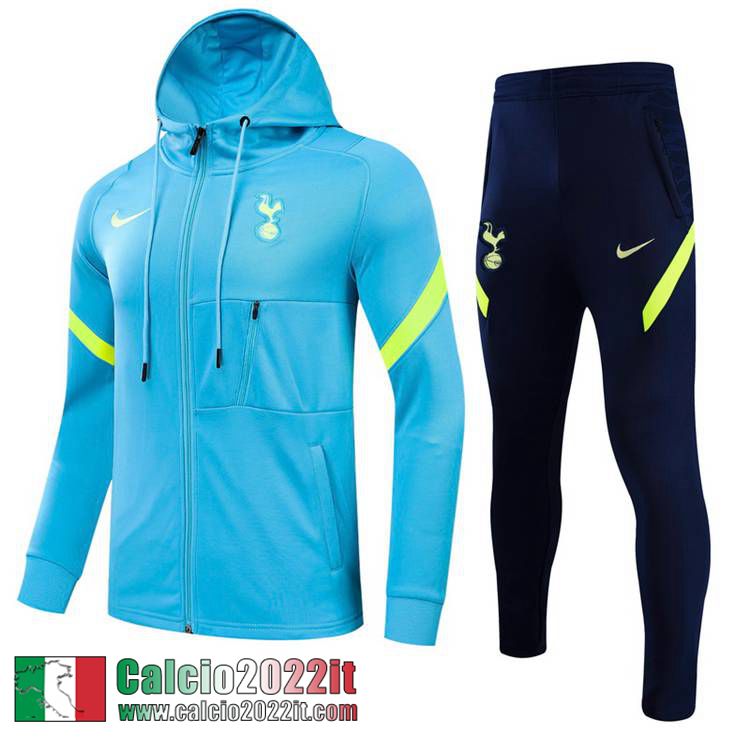 Tottenham Hotspur Cappuccio Hoodie Giacca cielo blu Bambini 2021 2022 TK107