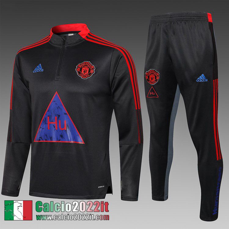 Manchester United Tute Calcio Grigio scuro Bambini 2021 2022 TK82