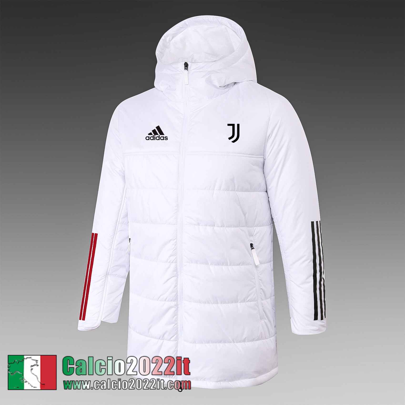 Juventus Piumino Calcio Cappuccio bianca 2021 2022 Uomo DD05