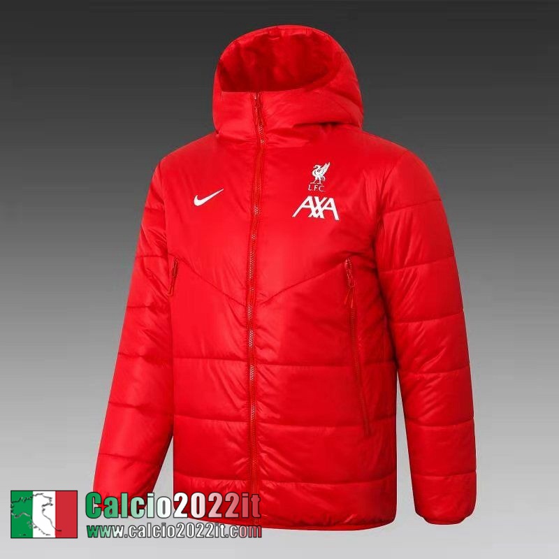 Liverpool Piumino Calcio Cappuccio rosso 2021 2022 Uomo DD41