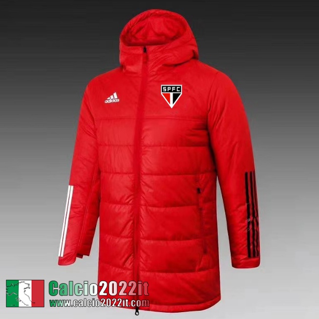 Sao Paulo Piumino Calcio Cappuccio rosso 2021 2022 Uomo DD48