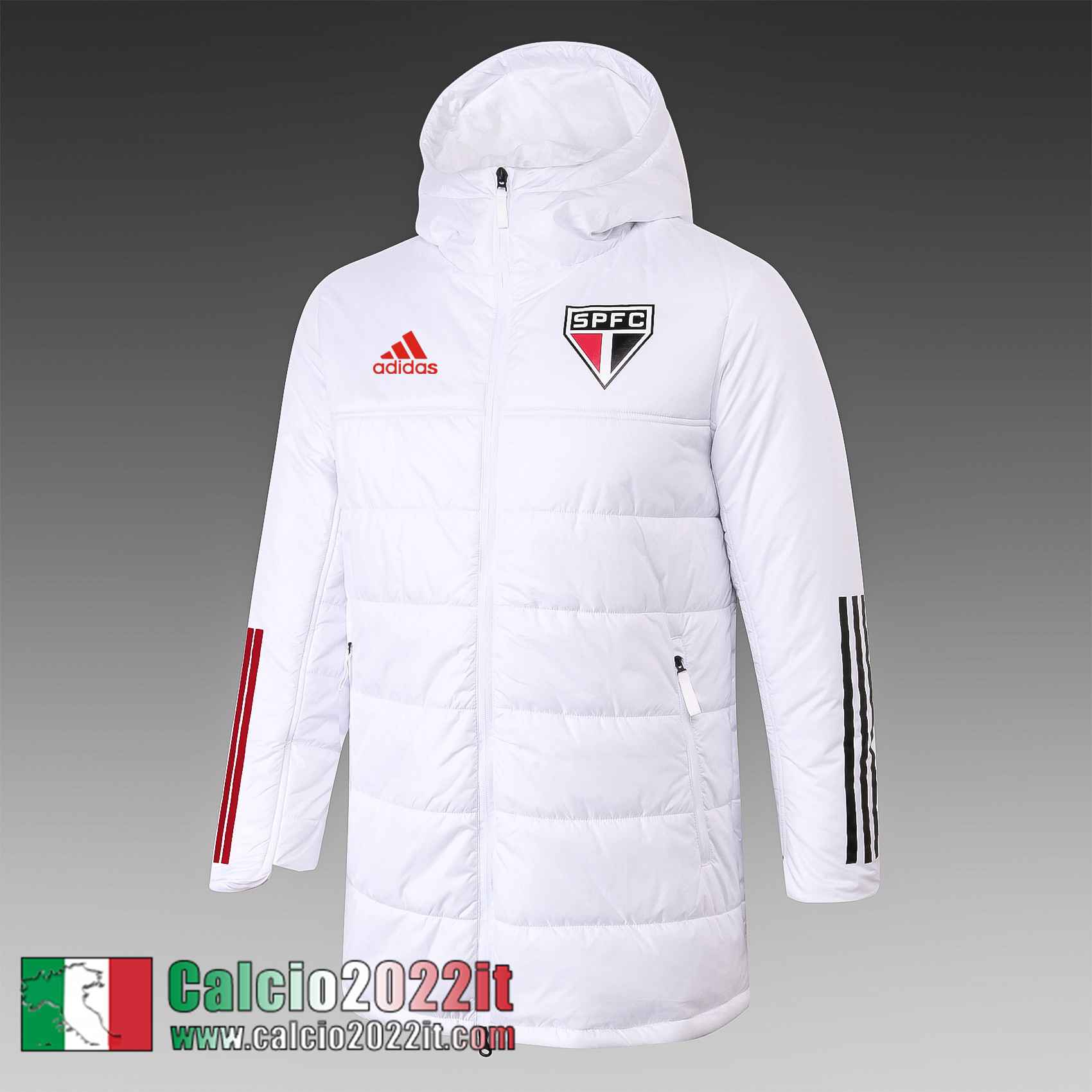 Sao Paulo Piumino Calcio Cappuccio bianca 2021 2022 Uomo DD49