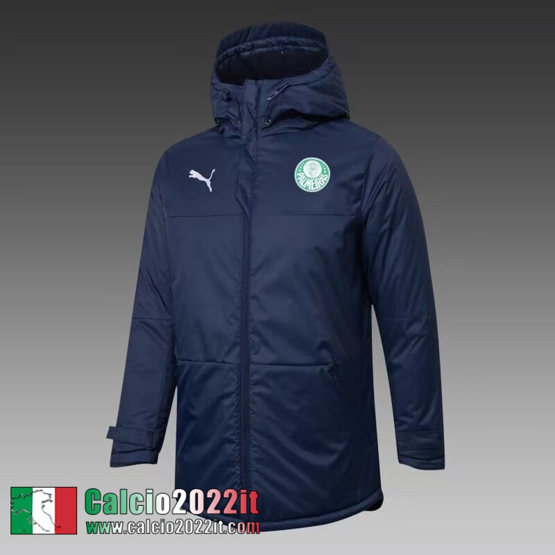 Palmeiras Piumino Calcio Cappuccio blu 2021 2022 Uomo DD53