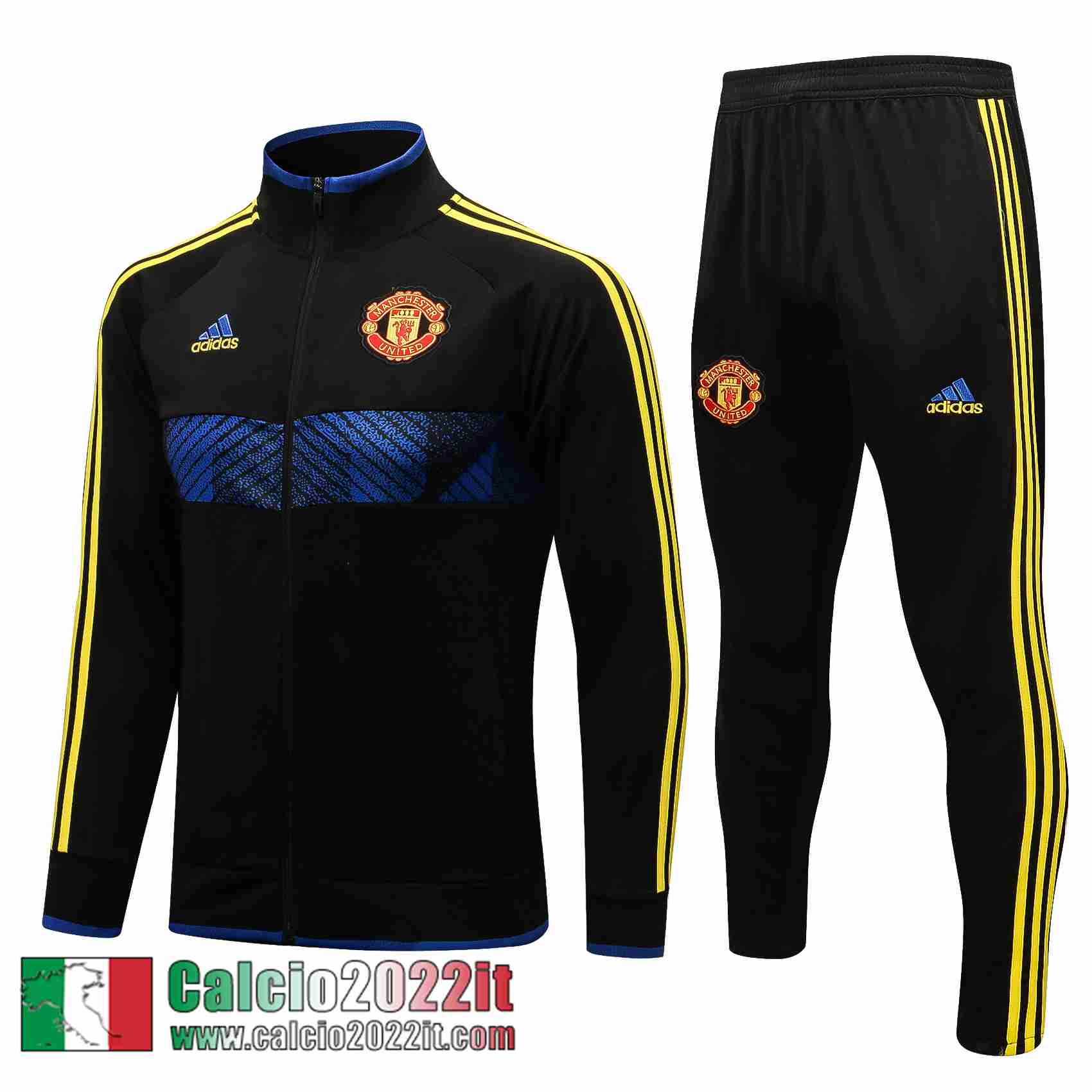 Manchester United Full-Zip Giacca Nero 2021 2022 Uomo JK205