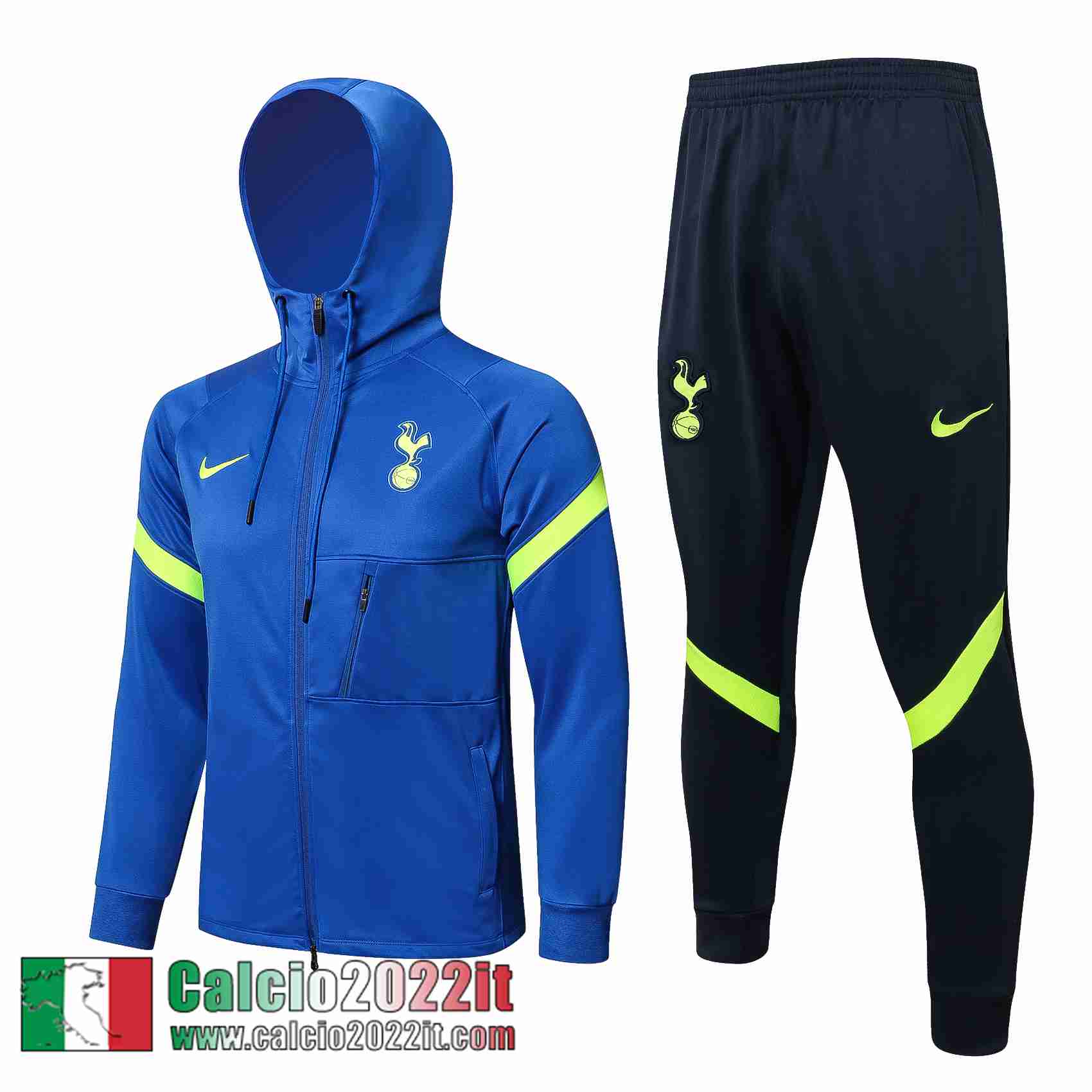 Tottenham Hotspur Cappuccio Hoodie Giacca blu 2021 2022 Uomo JK222