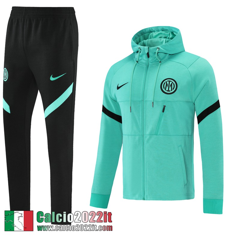 Inter Milan Cappuccio Hoodie Giacca verde 2021 2022 Uomo JK230