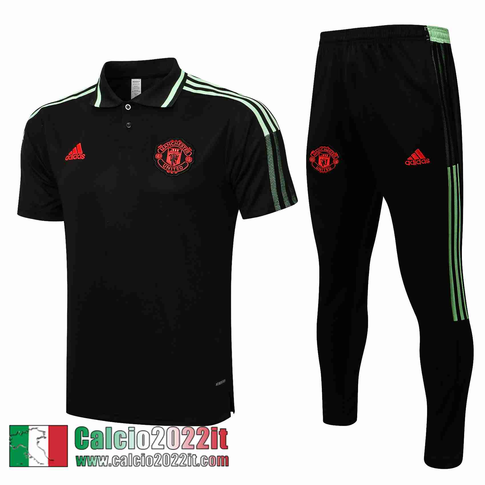 Manchester United Polo Nero 2021 2022 Uomo PL211