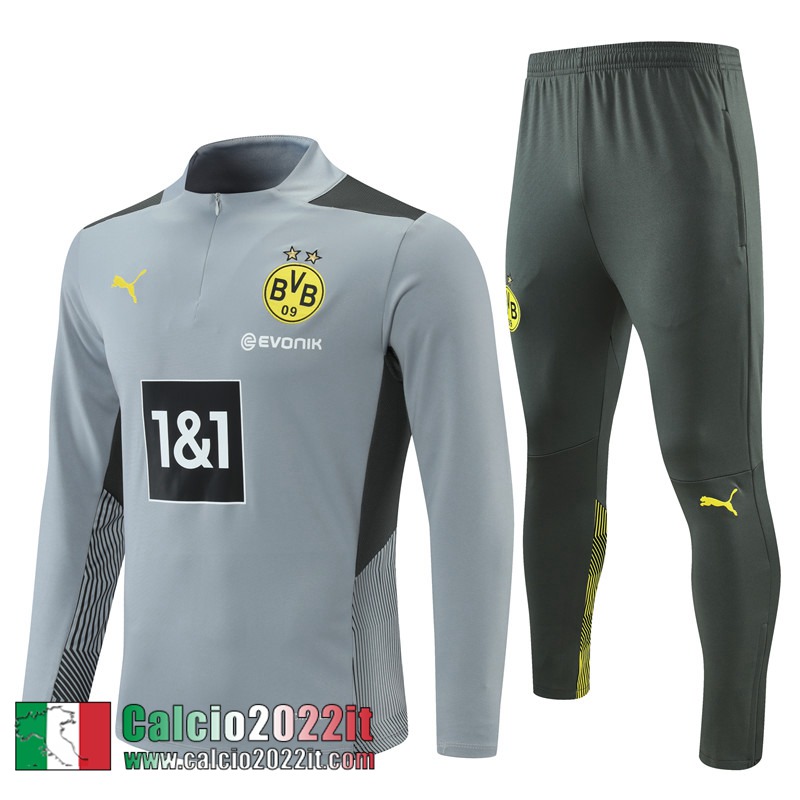 Dortmund BVB Tute Calcio Grigio 2021 2022 Uomo TG154