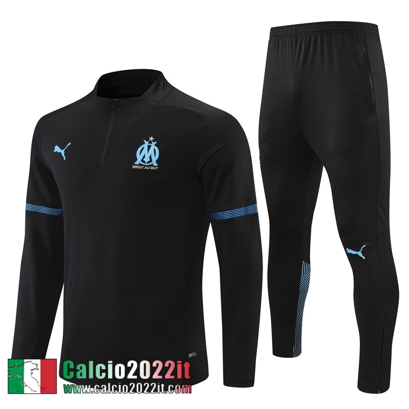 Olympique Marseille Tute Calcio Nero 2021 2022 Uomo TG159