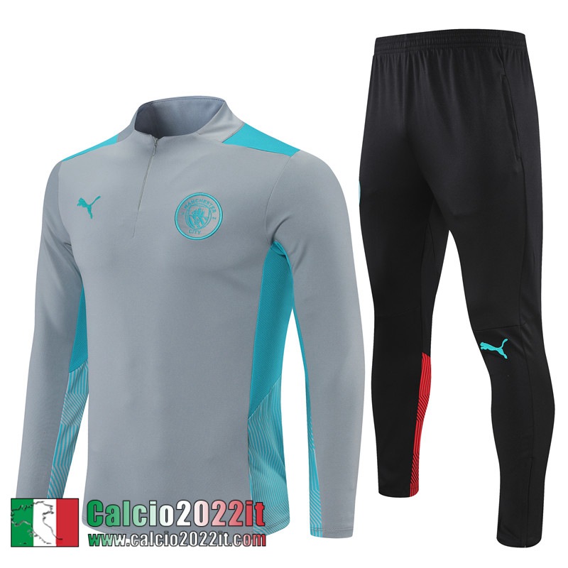 Manchester City Tute Calcio Grigio 2021 2022 Uomo TG162