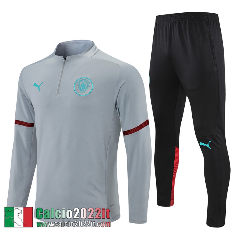 Manchester City Tute Calcio Grigio 2021 2022 Uomo TG163