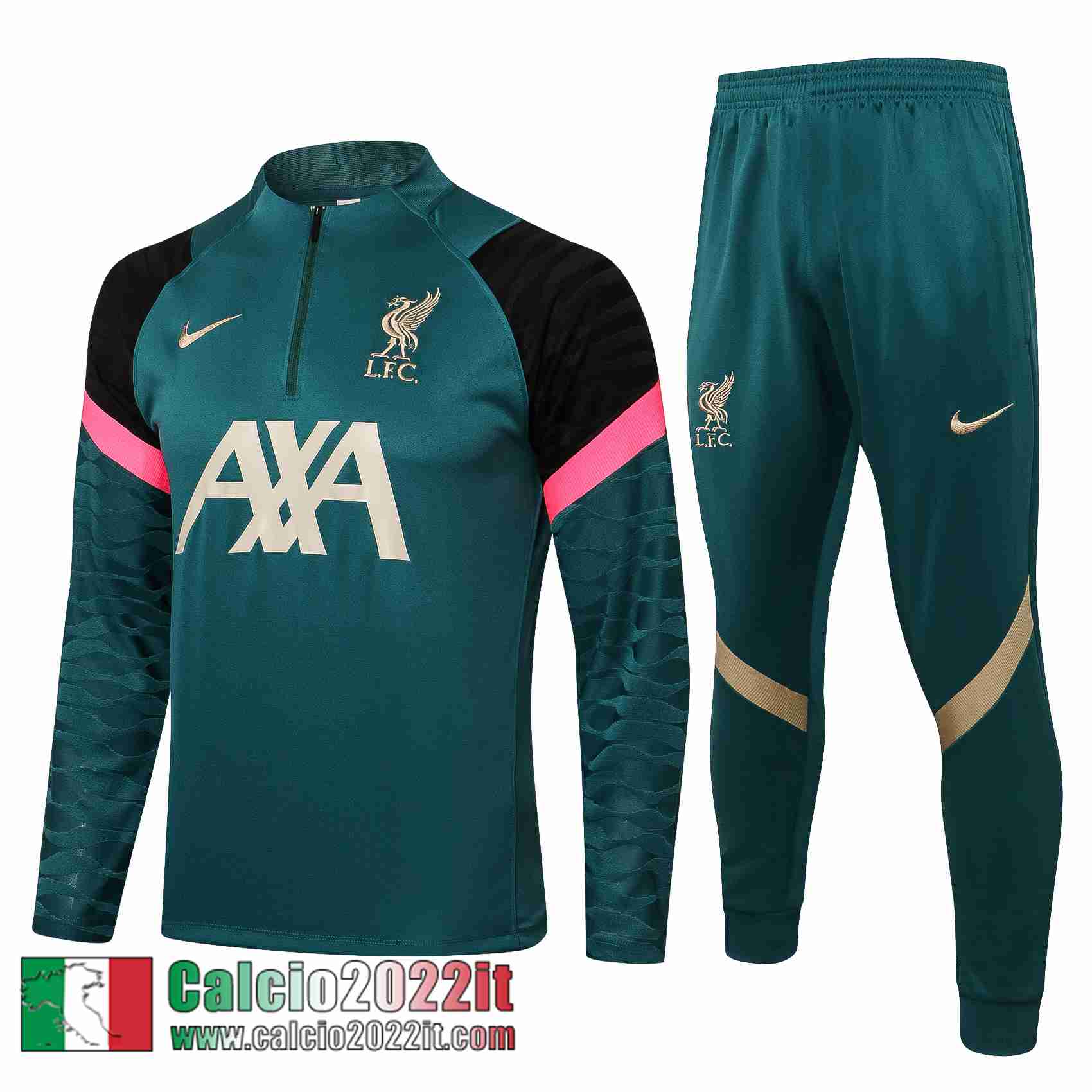 Liverpool Tute Calcio verde 2021 2022 Uomo TG178