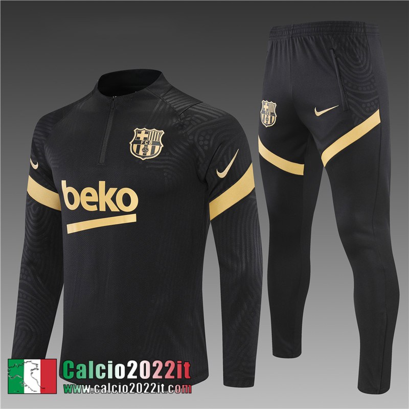 Barcelone Tute Calcio Nero 2021 2022 Bambino TK115