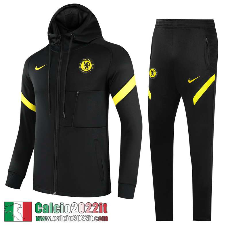 Chelsea Cappuccio Hoodie Giacca Nero 2021 2022 Bambino TK158