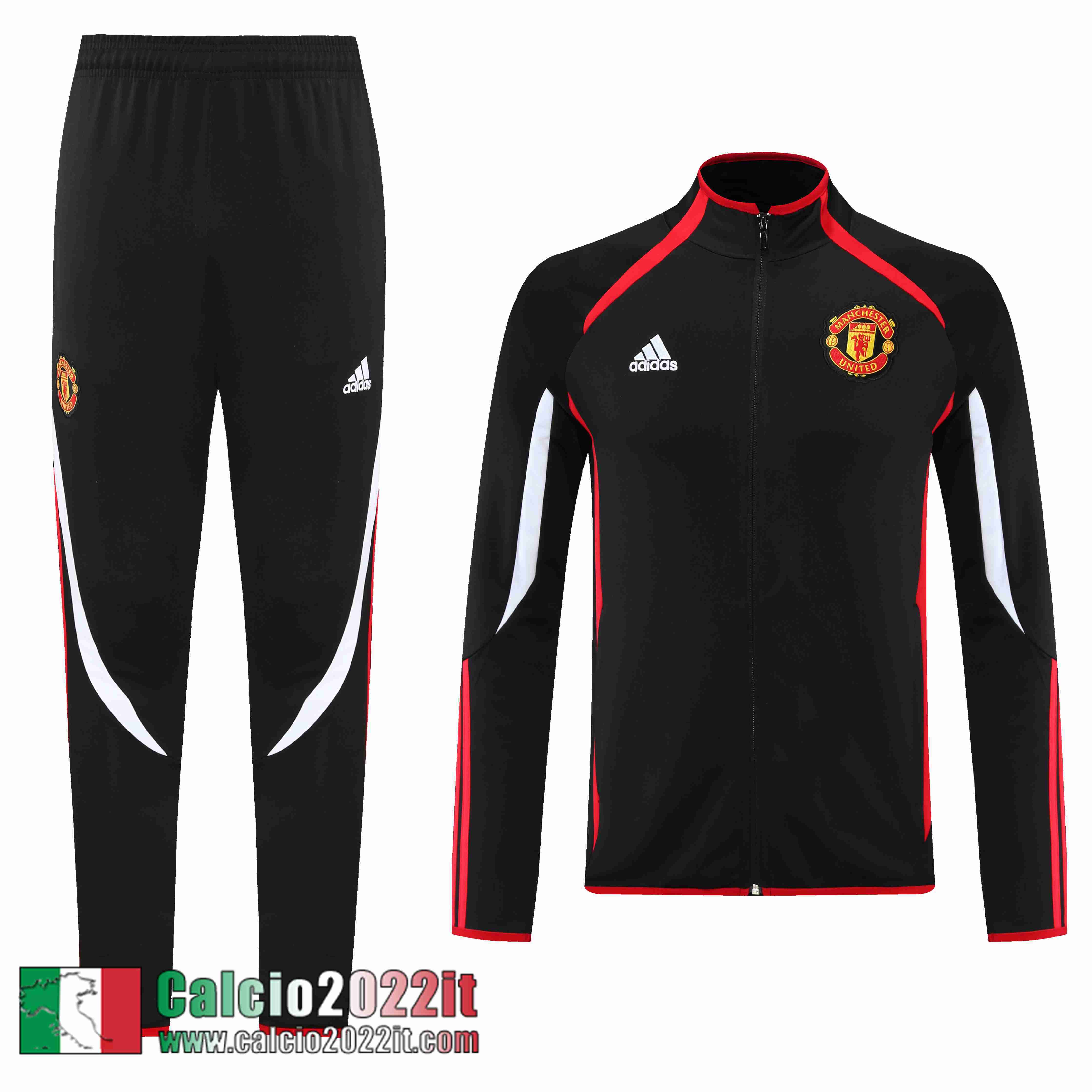 Manchester United Full-Zip Giacca noir Uomo 2021 2022 JK248