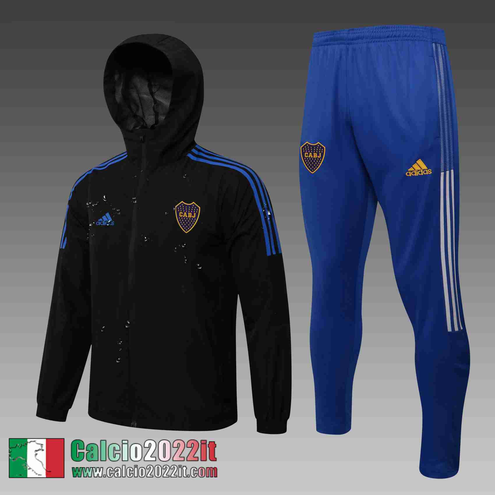 Boca Juniors Giacca a vento Cappuccio noir Uomo 2021 2022 WK32