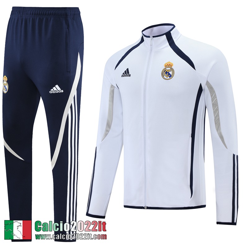 Real Madrid Full-Zip Giacca bianco Uomo 2021 2022 JK264