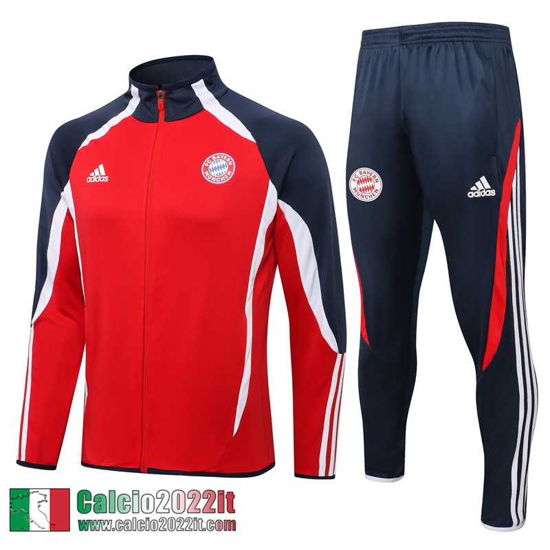 Bayern Monaco Full-Zip Giacca rosso Uomo 2021 2022 JK277