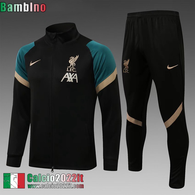 Liverpool Tute Calcio Nero Bambini 2021 2022 TK164