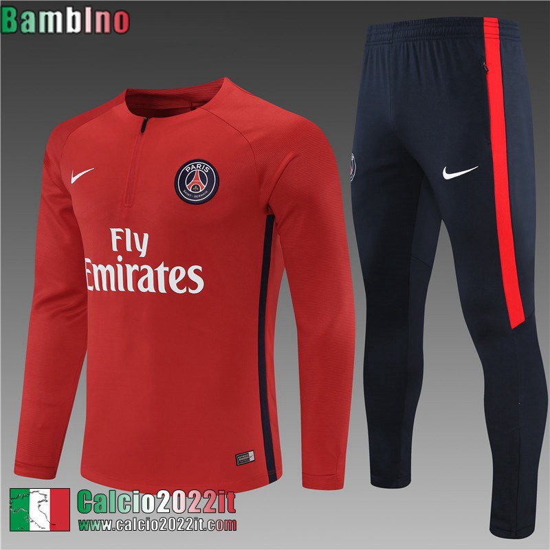 PSG Tute Calcio rosso Bambini 2021 2022 TK177