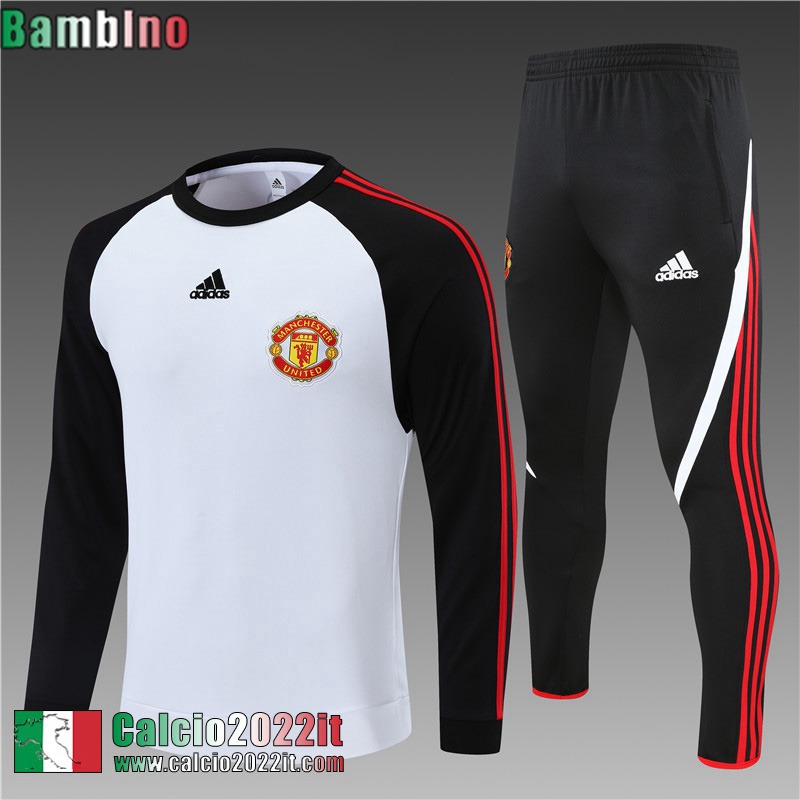 Manchester United Tute Calcio bianco Bambini 2021 2022 TK191