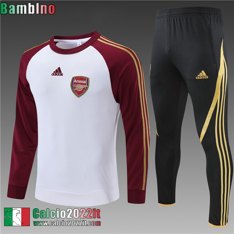 Arsenal Tute Calcio bianco Bambini 2021 2022 TK196