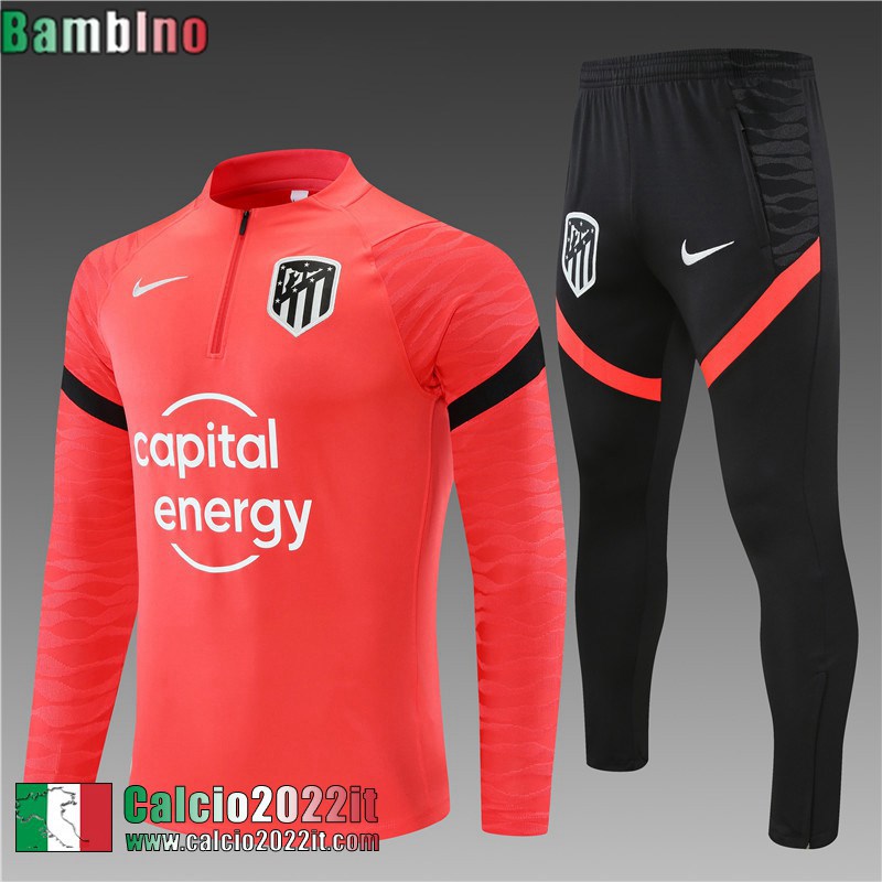 Olympique Lione Tute Calcio rosso Bambini 2021 2022 TK199