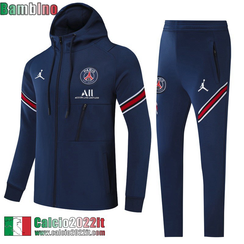 PSG Full-Zip Giacca blu Bambini 2021 2022 TK205