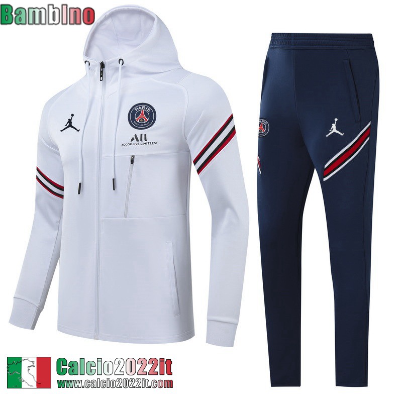 PSG Full-Zip Giacca bianco Bambini 2021 2022 TK207