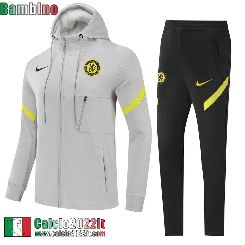 Chelsea Full-Zip Giacca Grigio Bambini 2021 2022 TK209