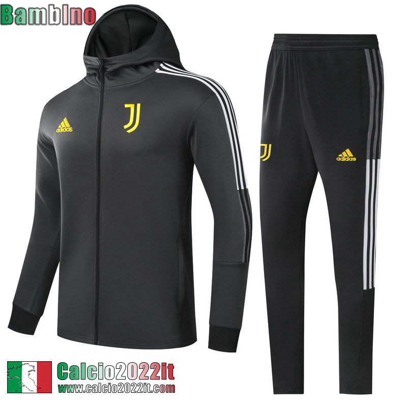 Juventus Full-Zip Giacca Nero Bambini 2021 2022 TK212