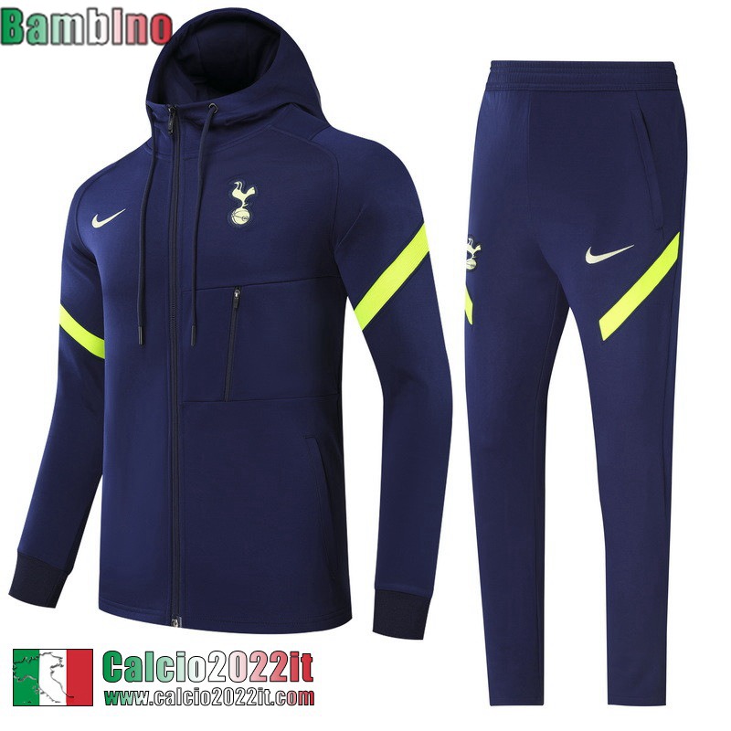 Tottenham Hotspur Full-Zip Giacca blu Bambini 2021 2022 TK220