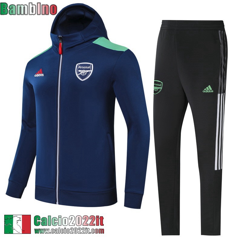 Arsenal Full-Zip Giacca blu Bambini 2021 2022 TK223