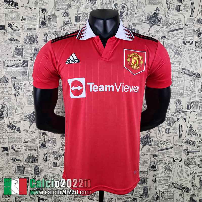 Manchester United Maglia Calcio Prima Uomo 22 23 Versione Trapelata